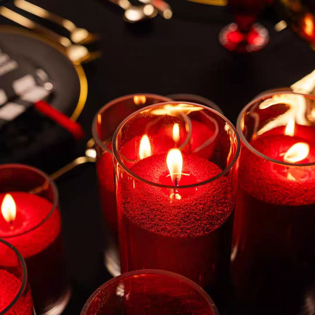3-Piece Clear Glass Candle Vessel Set