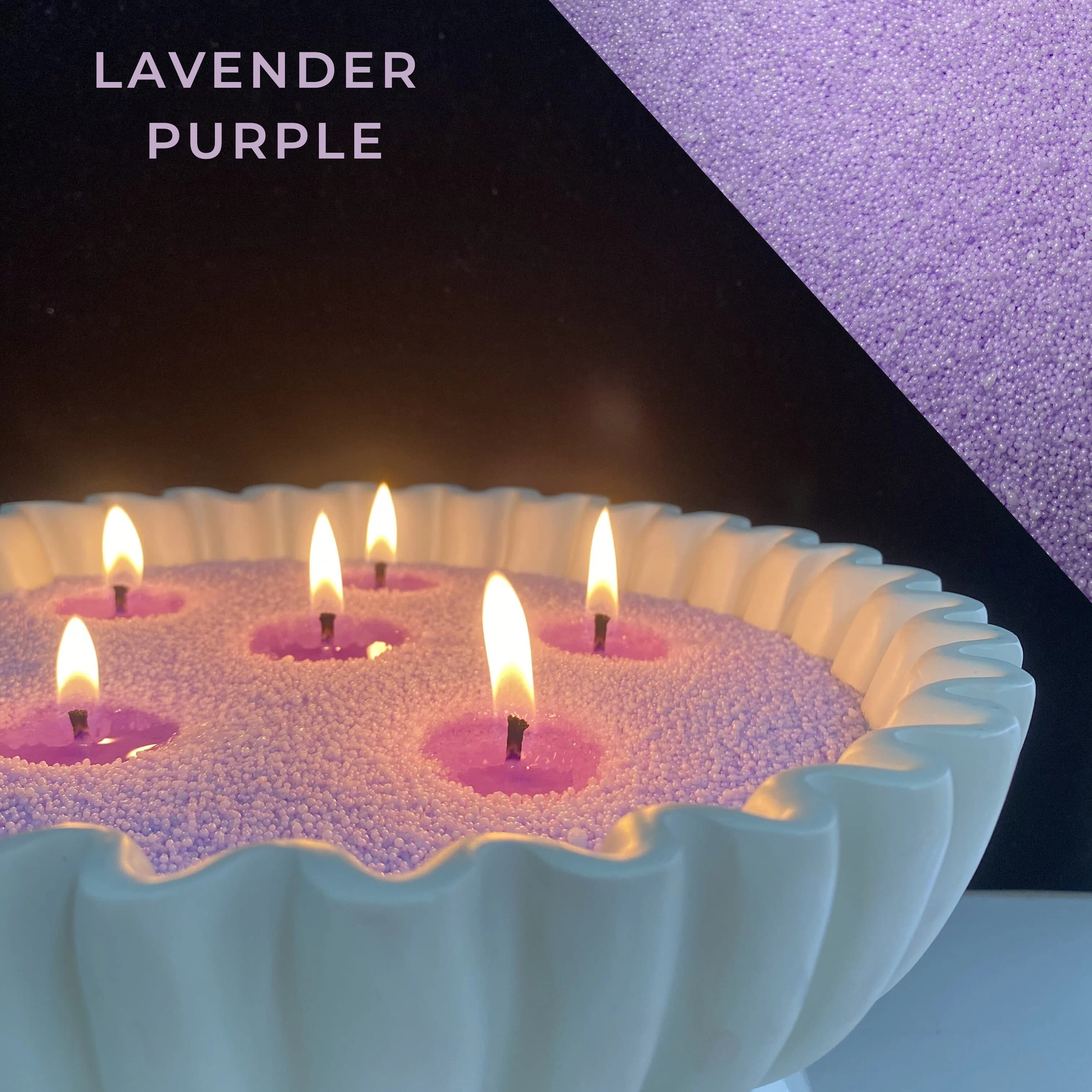 Lavender Purple Pearled Candle Wax