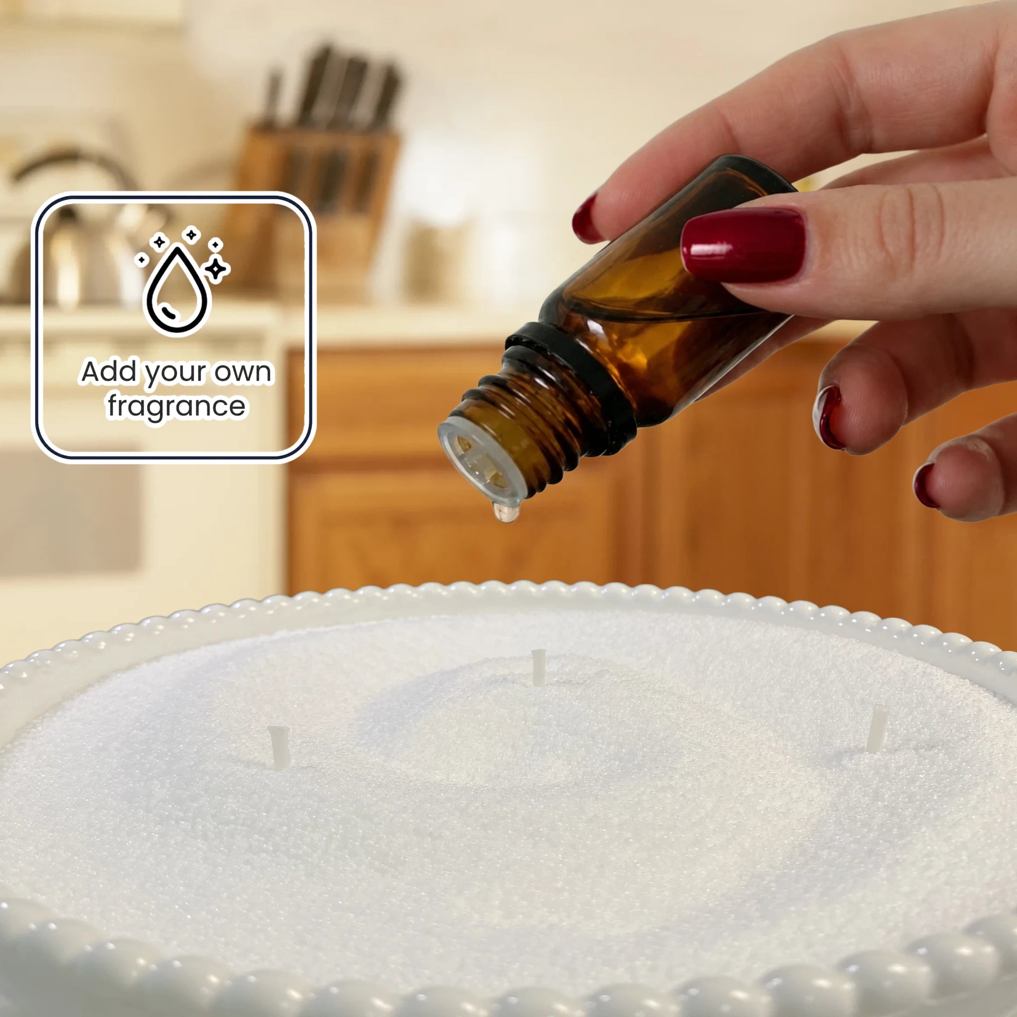 soft white Add fragrance oil to pearled candle wax for a custom candle experience