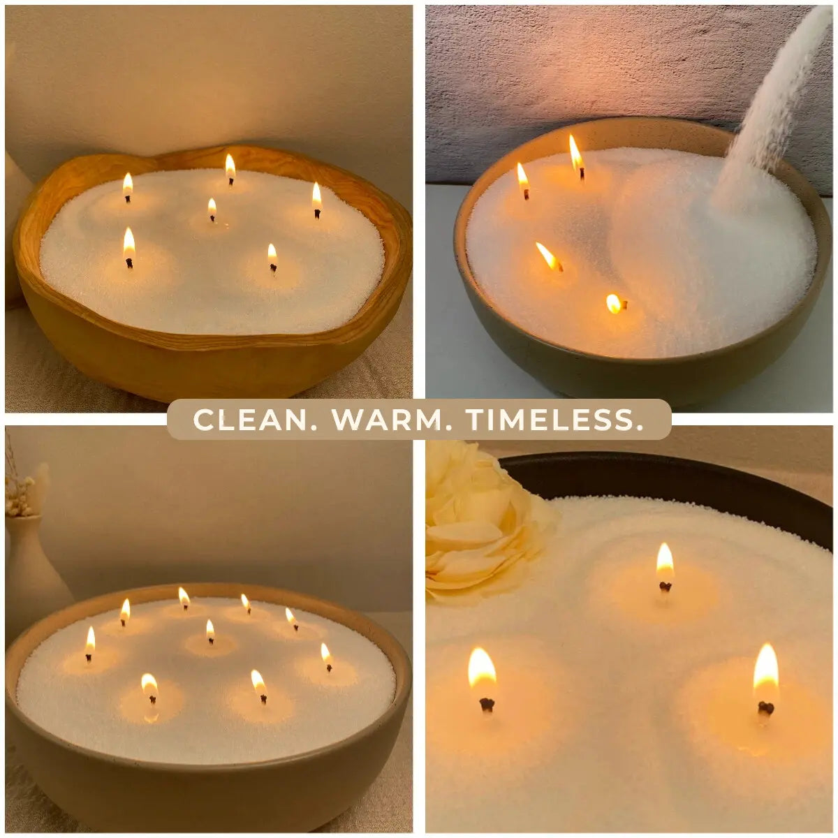 wax-lifestyle-hover
Soft White Pearled Candle Wax styled in a warm home decor scene with glowing flames and a refillable candle vessel.